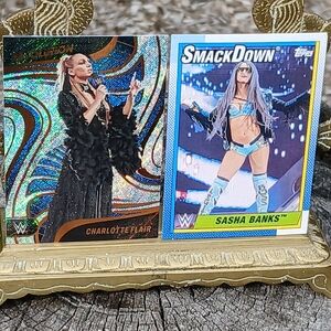 WWE Trading Cards Featuring Charlotte Flair And Sasha Banks Nostalgia Fans